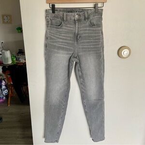 American Eagle Curvy High Rise Jeggings Next Level Stretch Grey Jeans